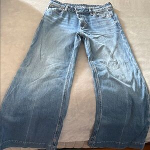 American Eagle Outfitters Light Blue Flare Jeans - Wide Leg